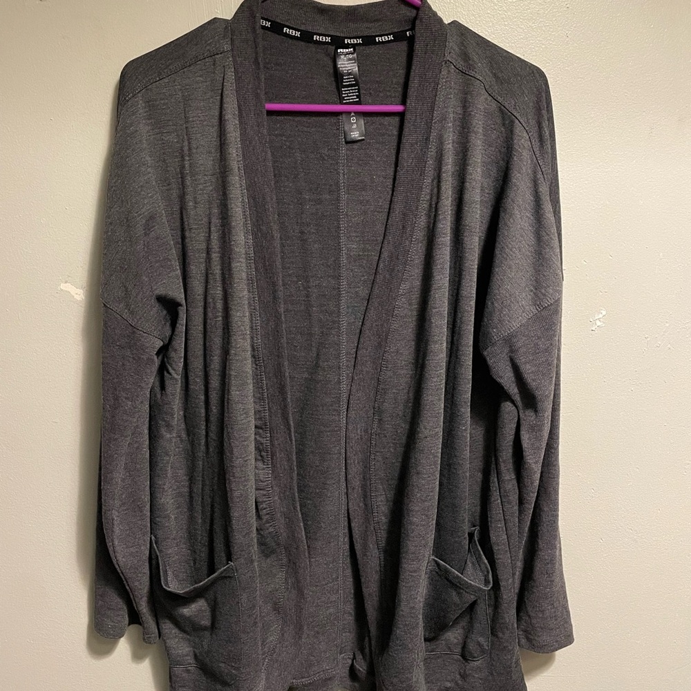 RBX Charcoal Open Front Cardigan